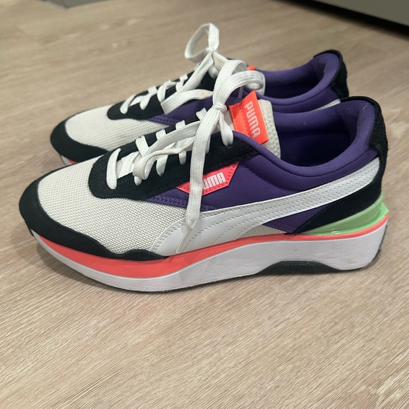 Puma White and Purple Athletic Shoes - Picture 3 of 4